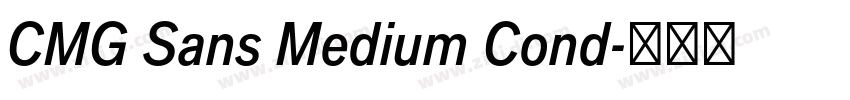 CMG Sans Medium Cond字体转换